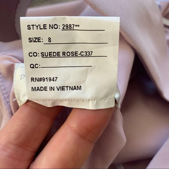 Dessy Collection Suede Rose 2987 Bridesmaid Dress - Picture 7 of 9